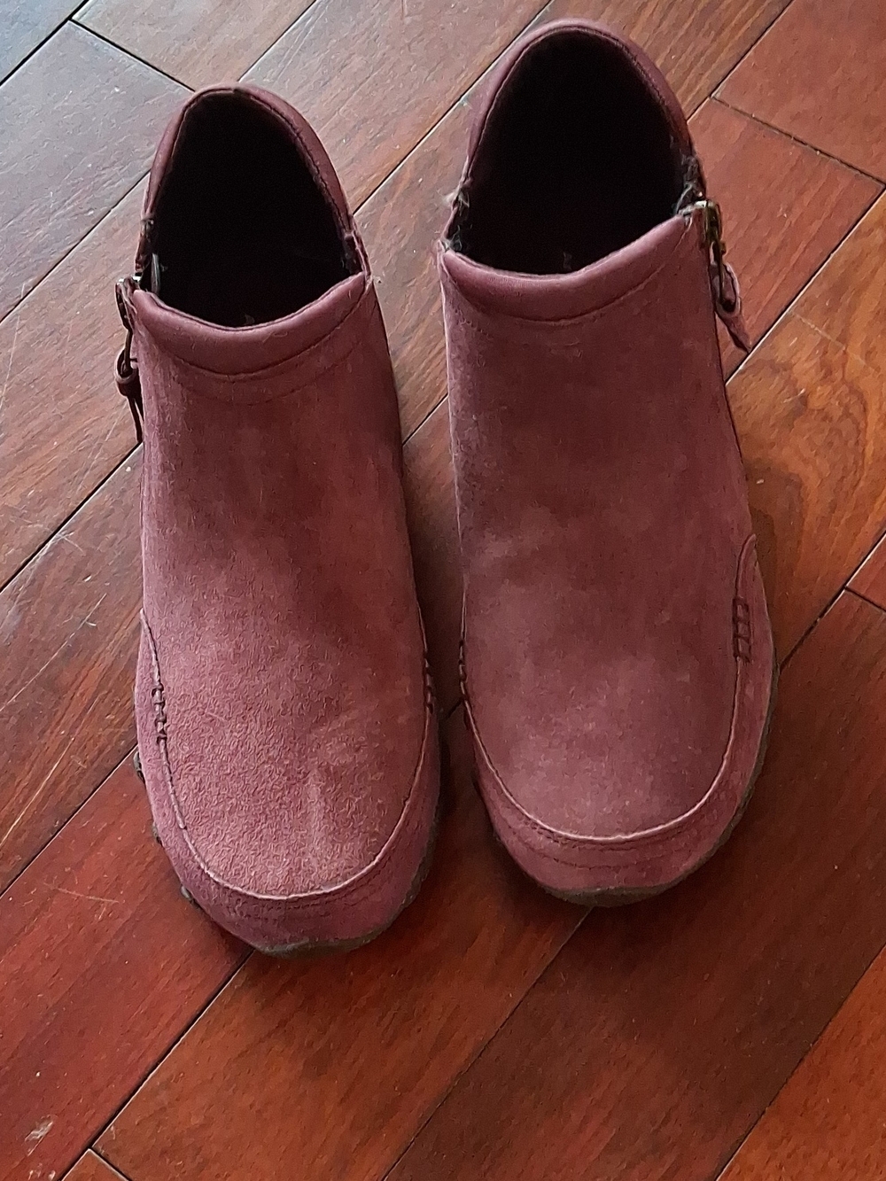 Suede Slip-On Mules in Dusty Rose New Women Size 10